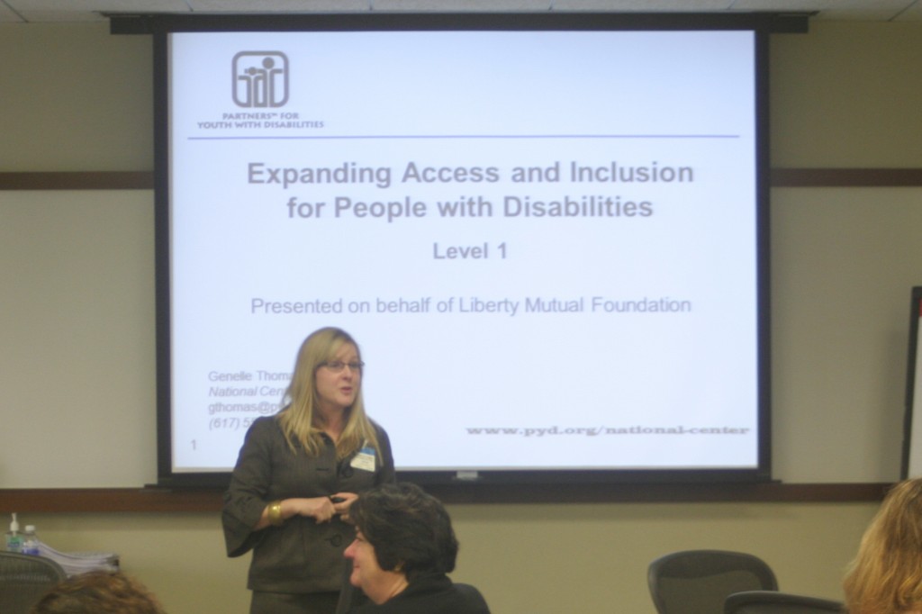 Genelle presenting at a recent National Center training