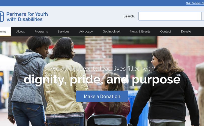 Screenshot of the new PYD.org homepage