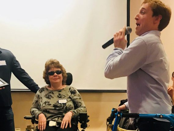 Austin, the recipient of the Chris Dunne Peer Leadership Award, speaks about how thankful he is for PYD.