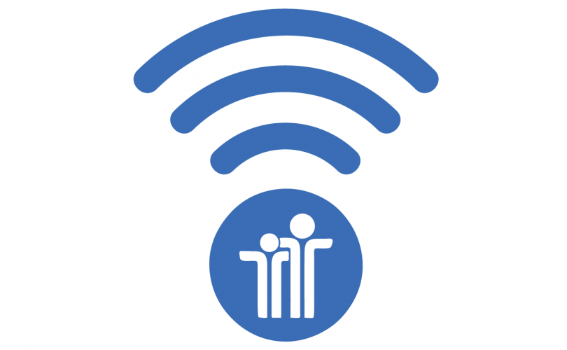 The PYD logo (two stick figures with arms around each other) inside a circle, with a wi-fi signal above it