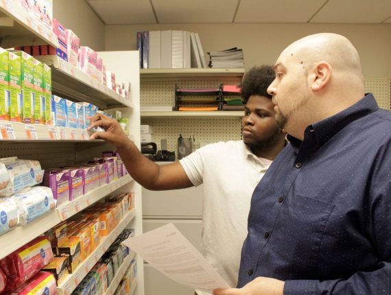 Jonathan and Keyshawn at the intern orientation