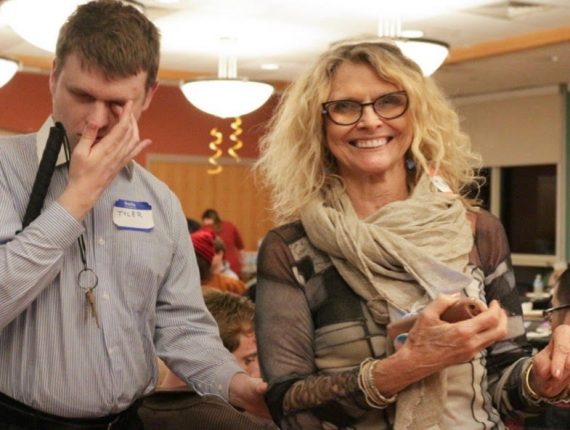 PYD member Joe (Left) and Regina Snowden smiles for photo at Mentor Appreciation Night