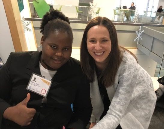 A Career Readiness student smiles with Lindsay Alperin, our Career Readiness Director