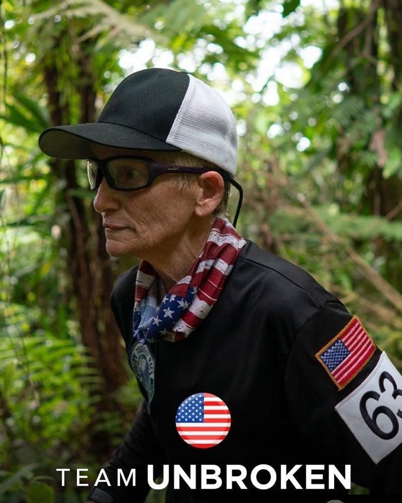 Gretchen in the jungles of Fiji, competing with her Team UNBROKEN in the World's Toughest Race