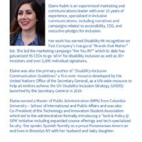 Elaine Kubik, Inductee for the Class of 2021 of the Disability Mentoring Hall of Fame