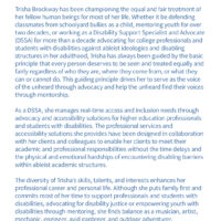 Trisha Brockway, Inductee for the Class of 2021 of the Disability Mentoring Hall of Fame