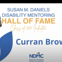 Curran Brown being inducted