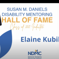 Elaine Kubik being inducted