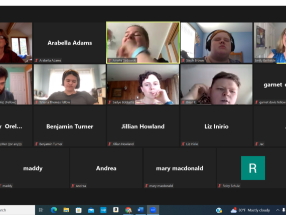 YLR participants on Zoom